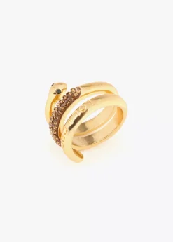 Anillo serpiente con cristales