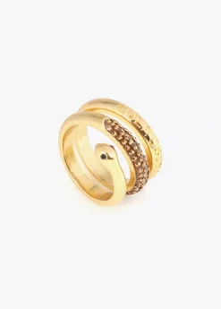 Anillo serpiente con cristales