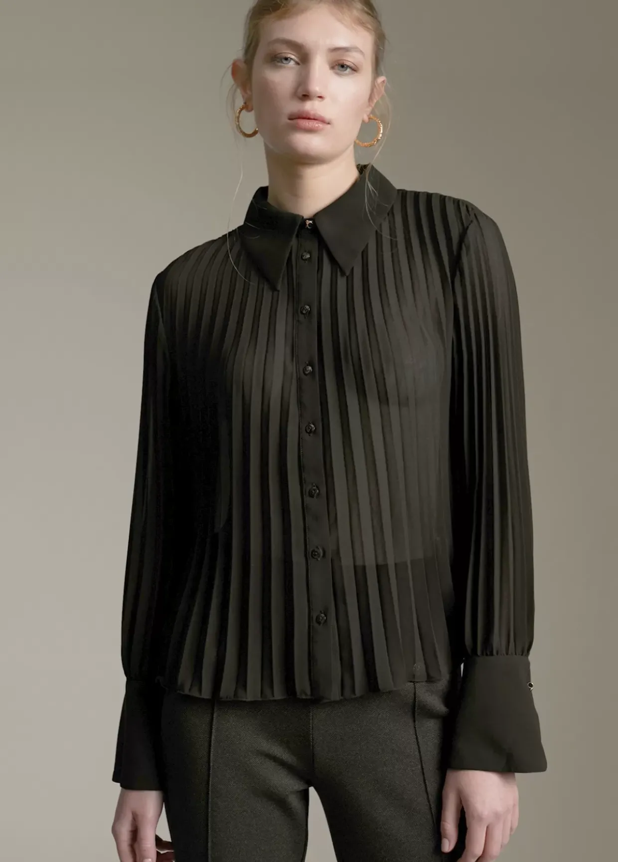 Blusa plisada
