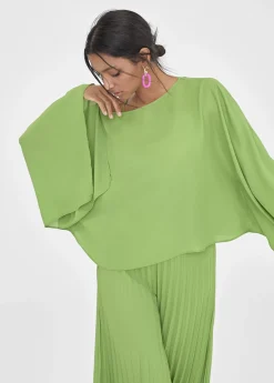 Blusa/capa satinada