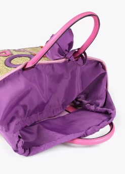 Bolso efecto rafia