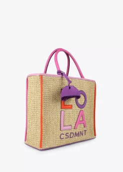Bolso efecto rafia