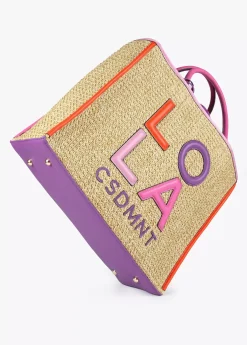 Bolso efecto rafia