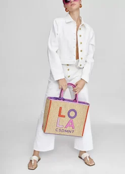 Bolso efecto rafia