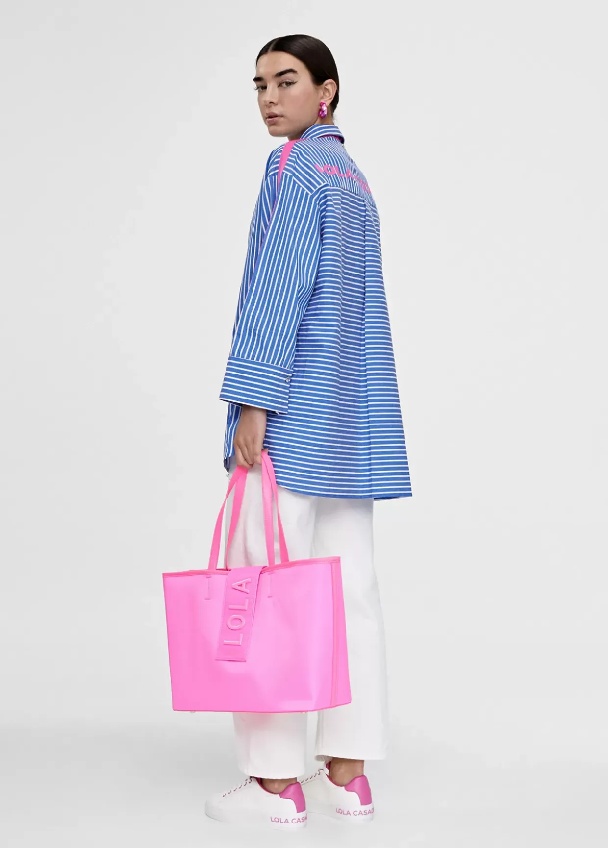 Bolso shopper nylon fluor