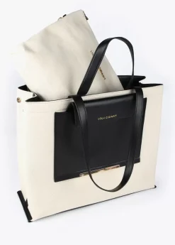 Bolso tipo shopper bicolor