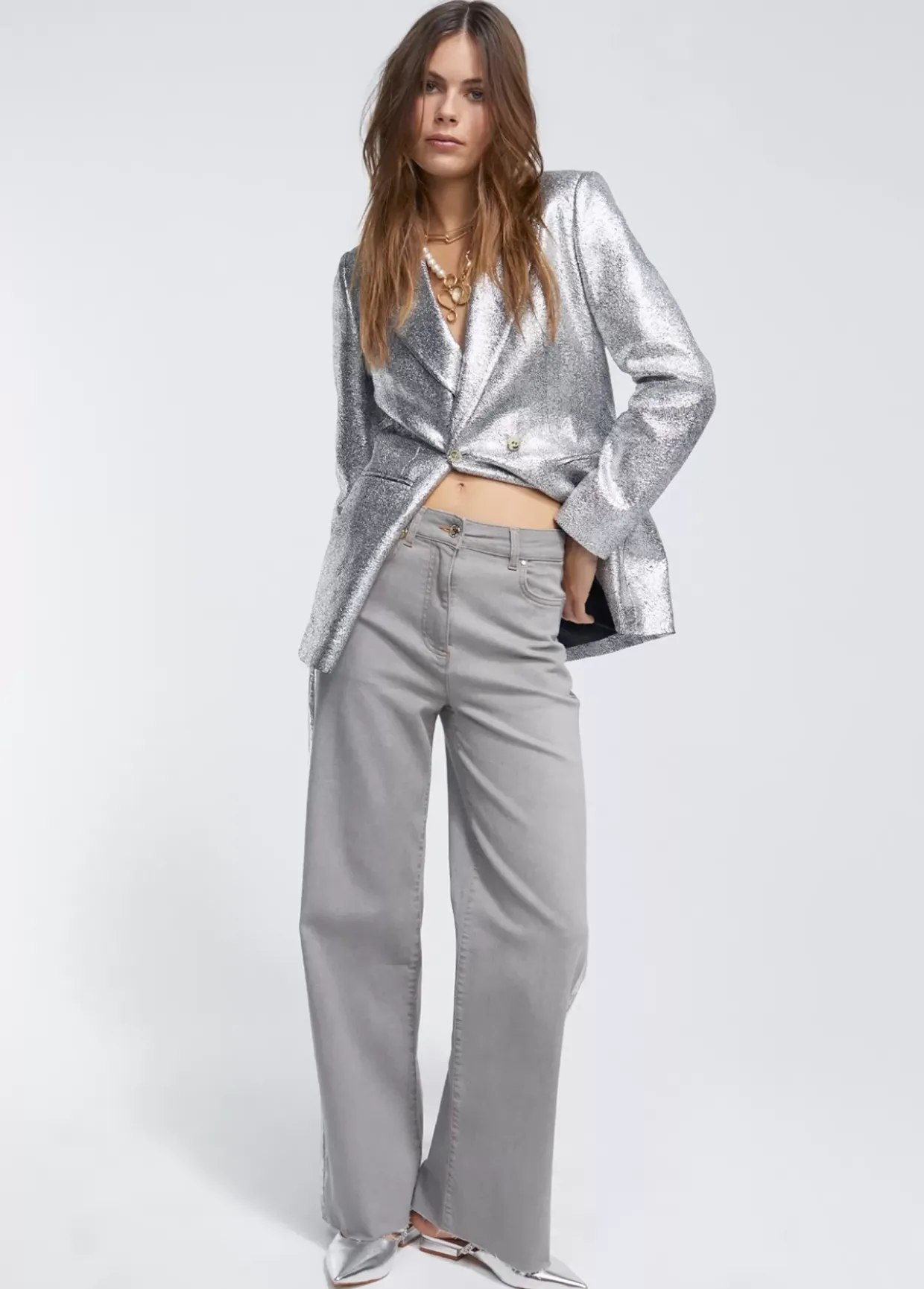 Bomber craquelado plata