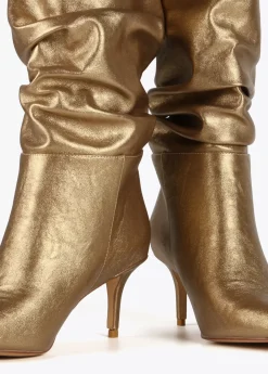 Bota caña fruncida