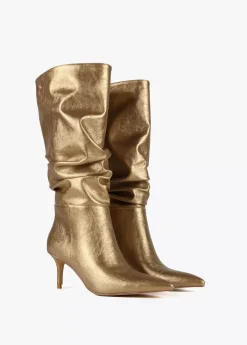 Bota caña fruncida