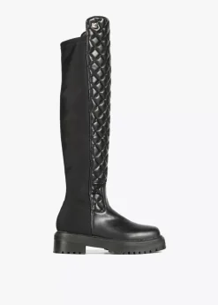 Bota de caña alta acolchada