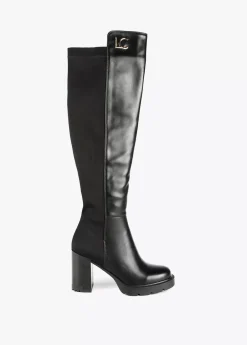 Bota mosquetera alta tacon |  Calzado | Lola Casademunt