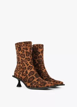 Botín tejido animal print