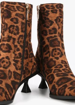 Botín tejido animal print