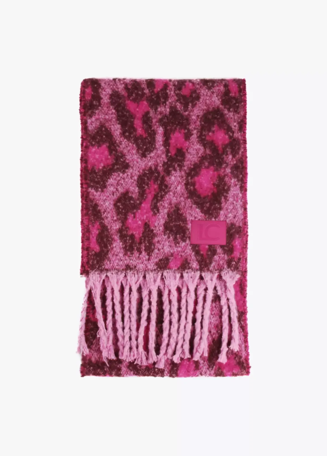 Bufanda animal print y flecos