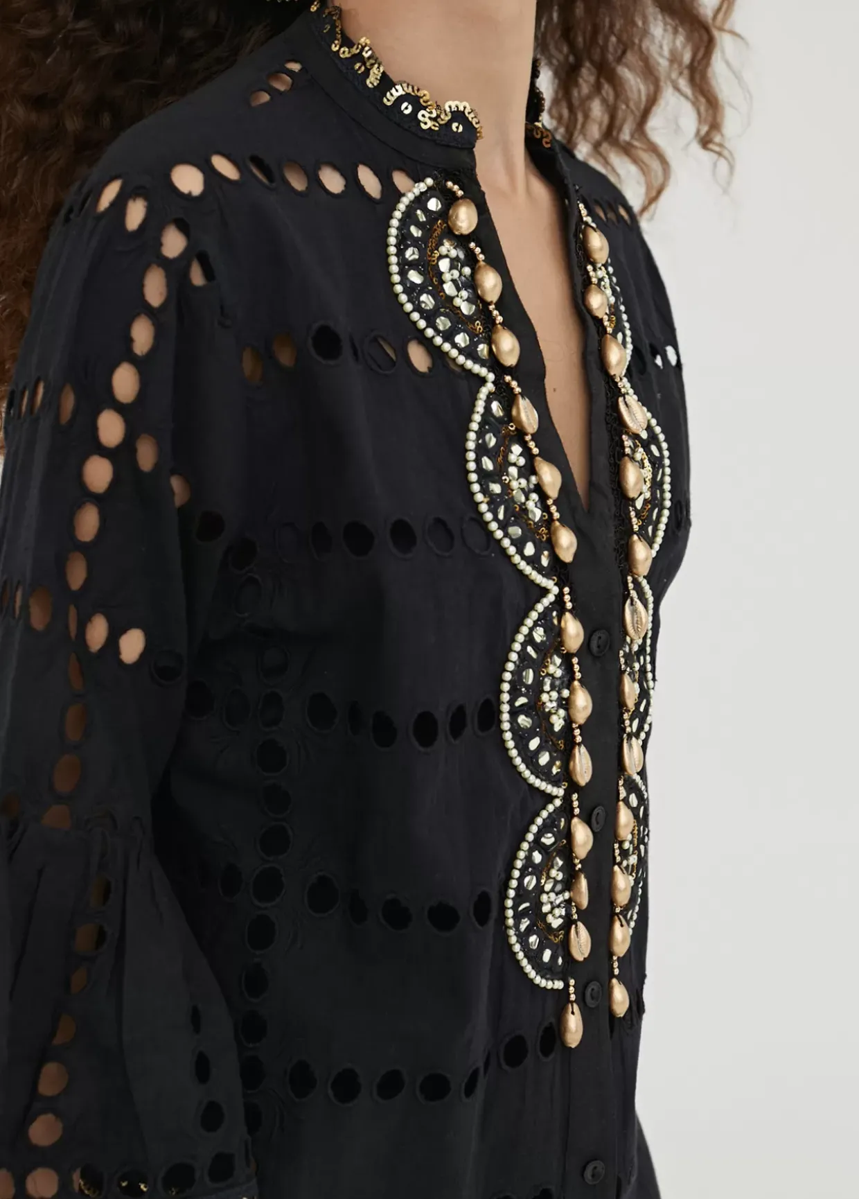 Caftan largo bordado