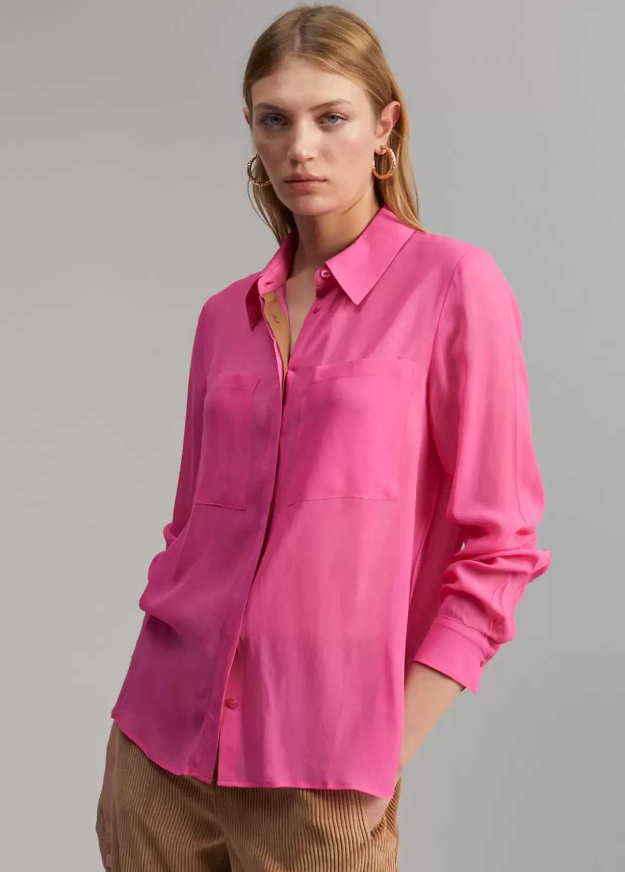 Camisa transparencia bolsillos