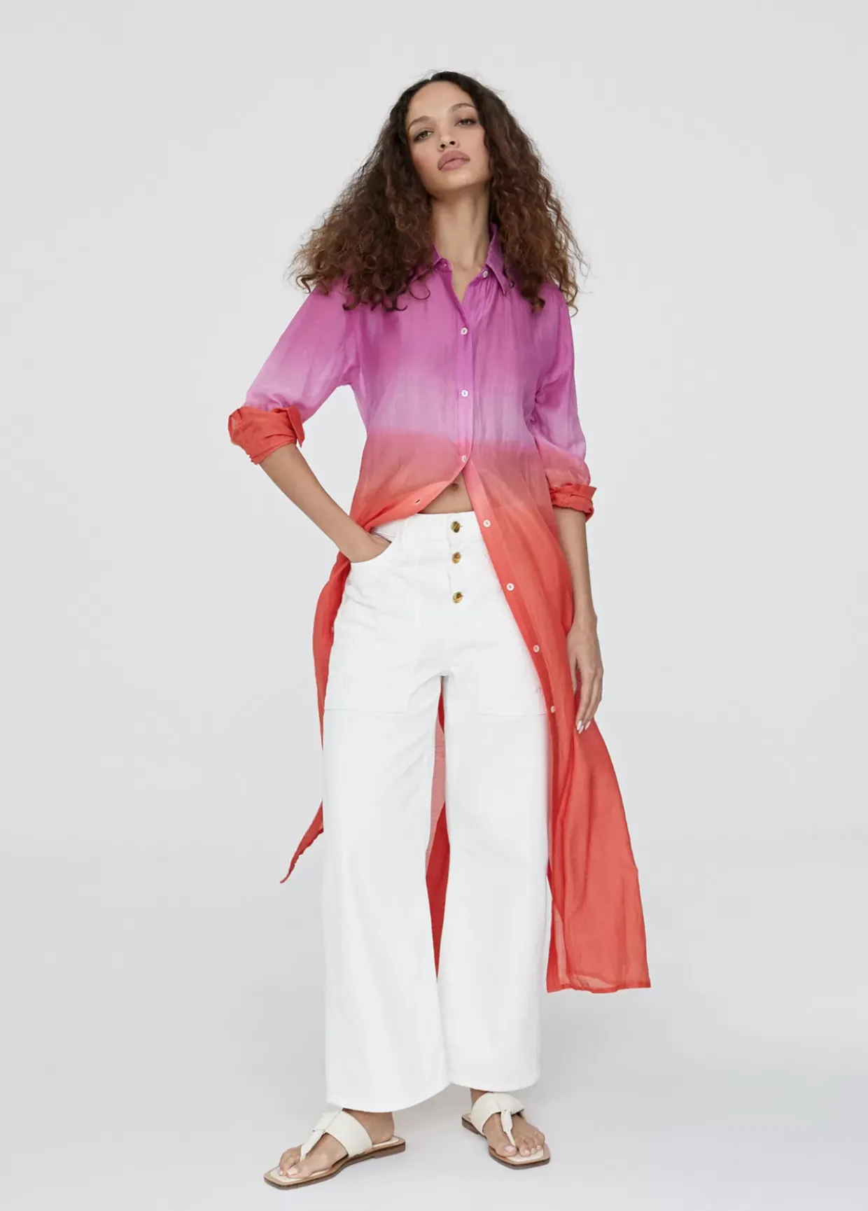 Camisola larga tie dye