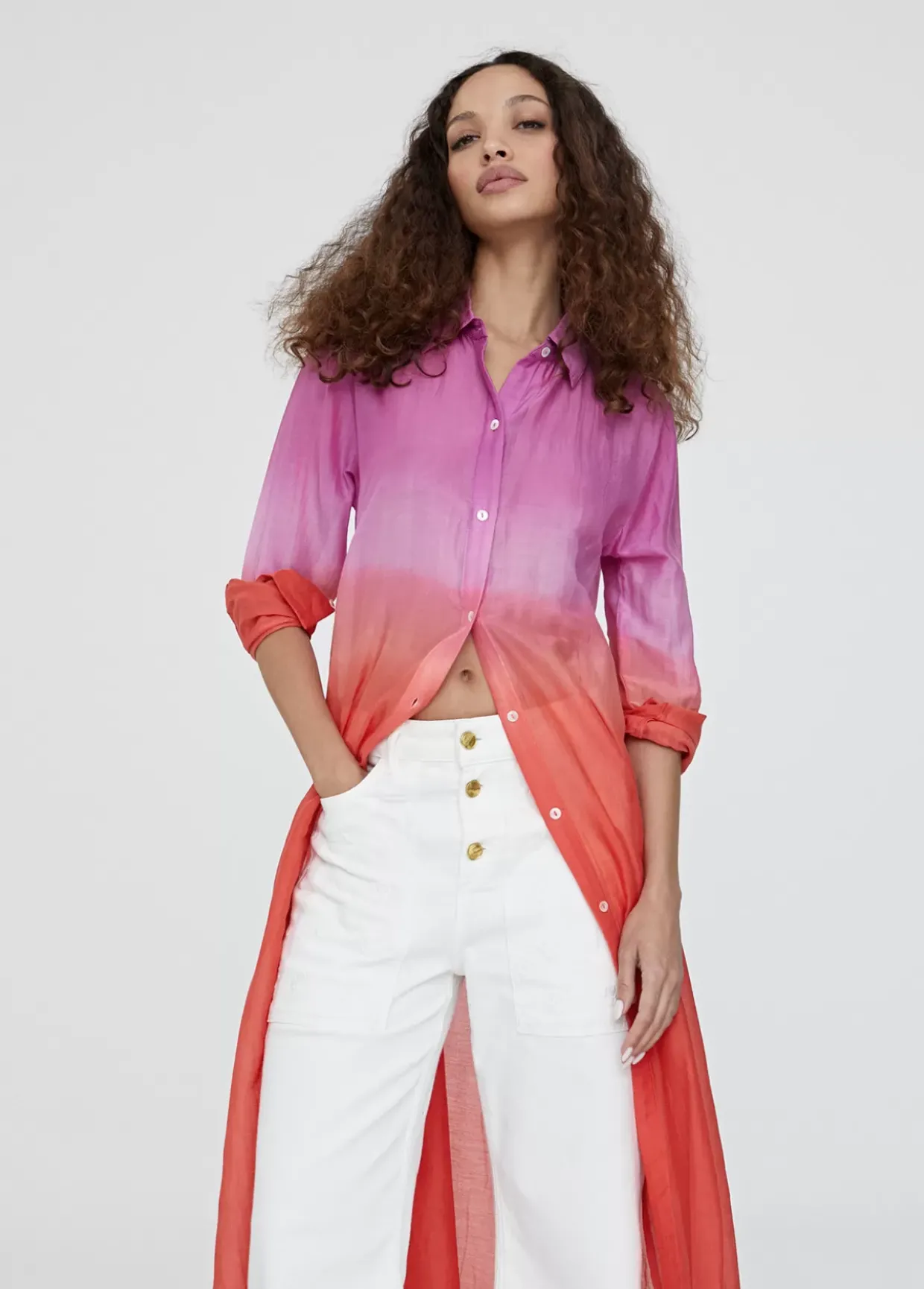 Camisola larga tie dye
