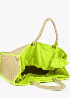 Capazo con ribetes color fluor