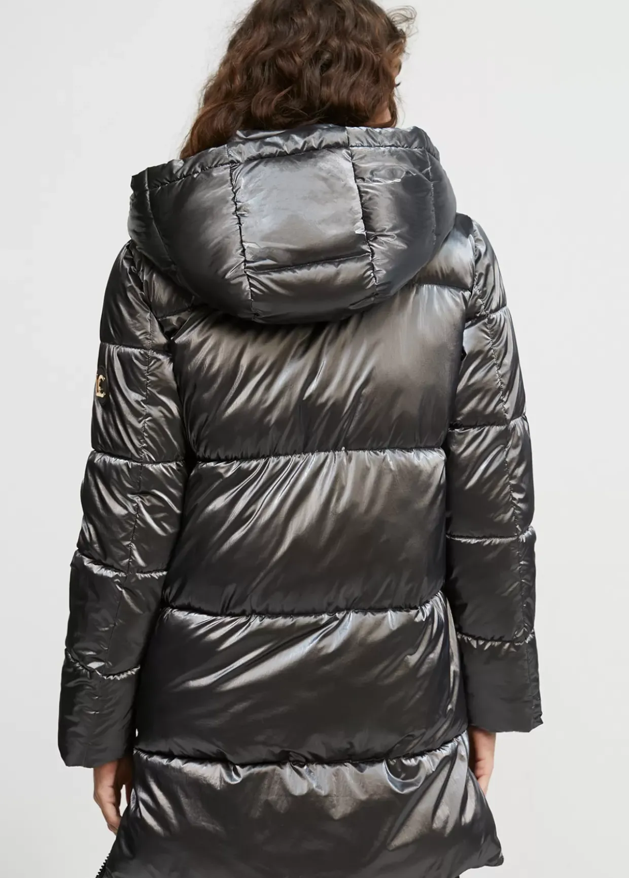 chaqueta acolchada metalizada