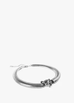 Collar cabeza leopardo