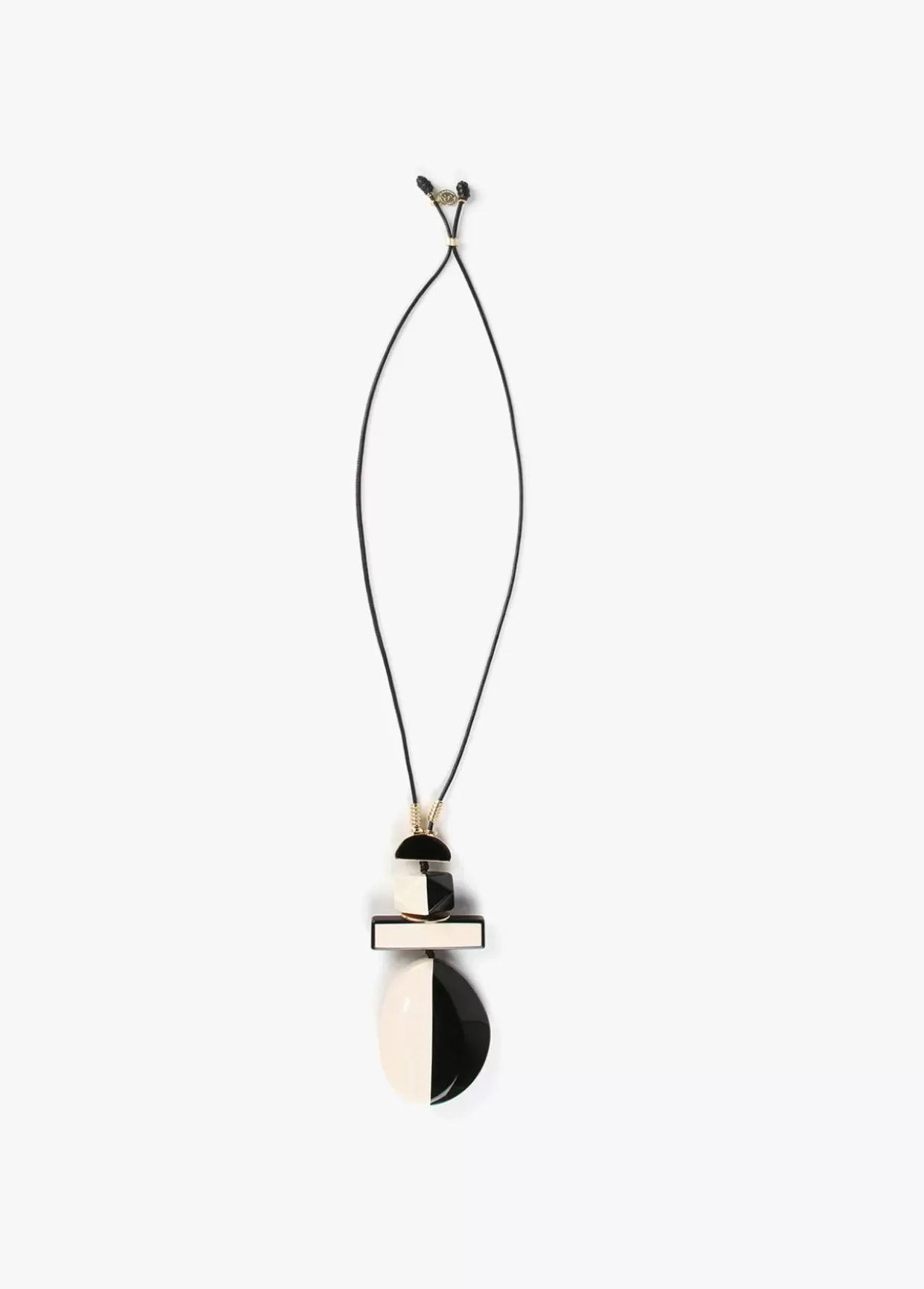 Collar colgante blanco y negro