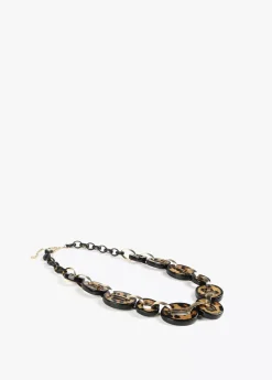 Collar con aros animal print