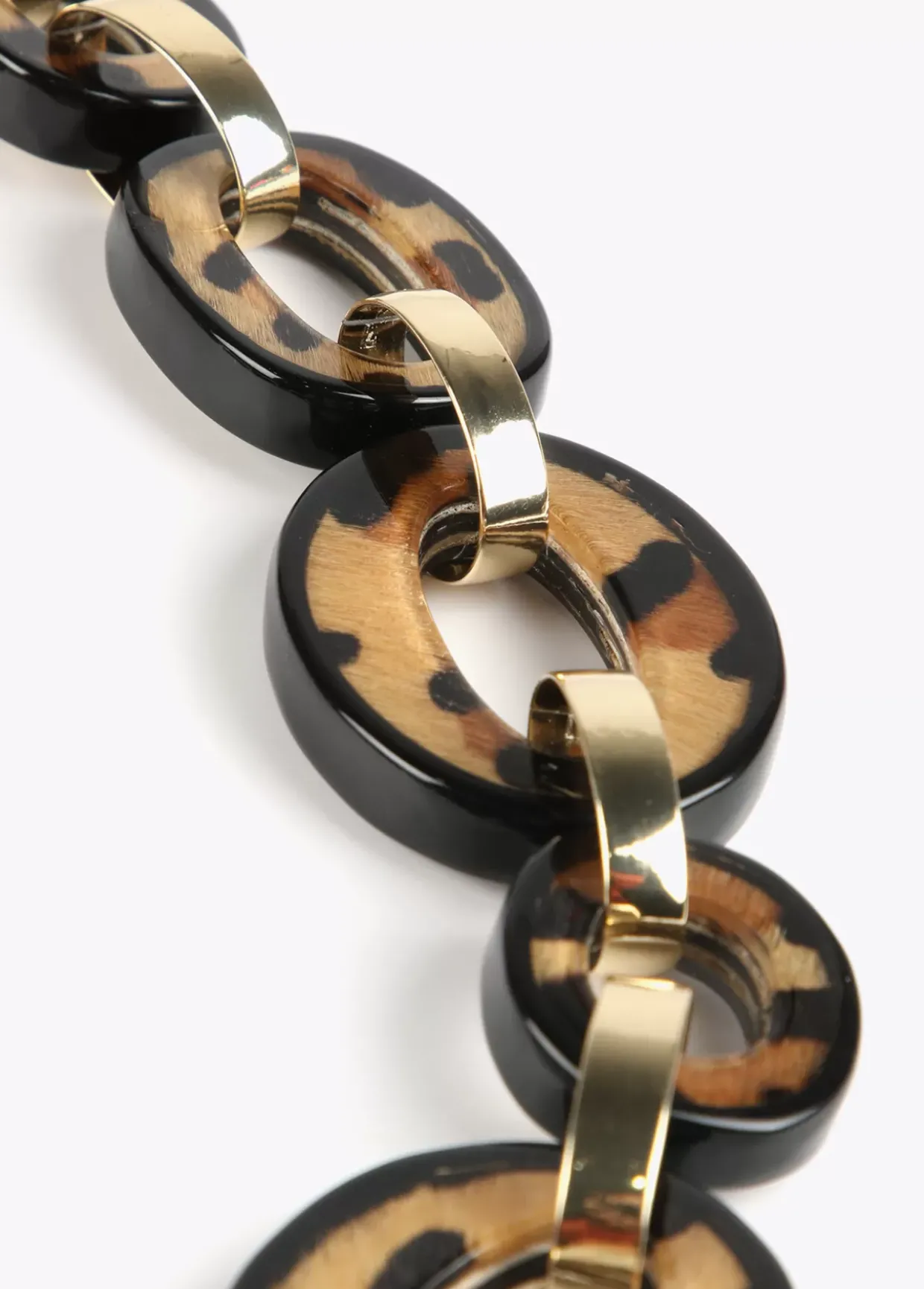 Collar con aros animal print