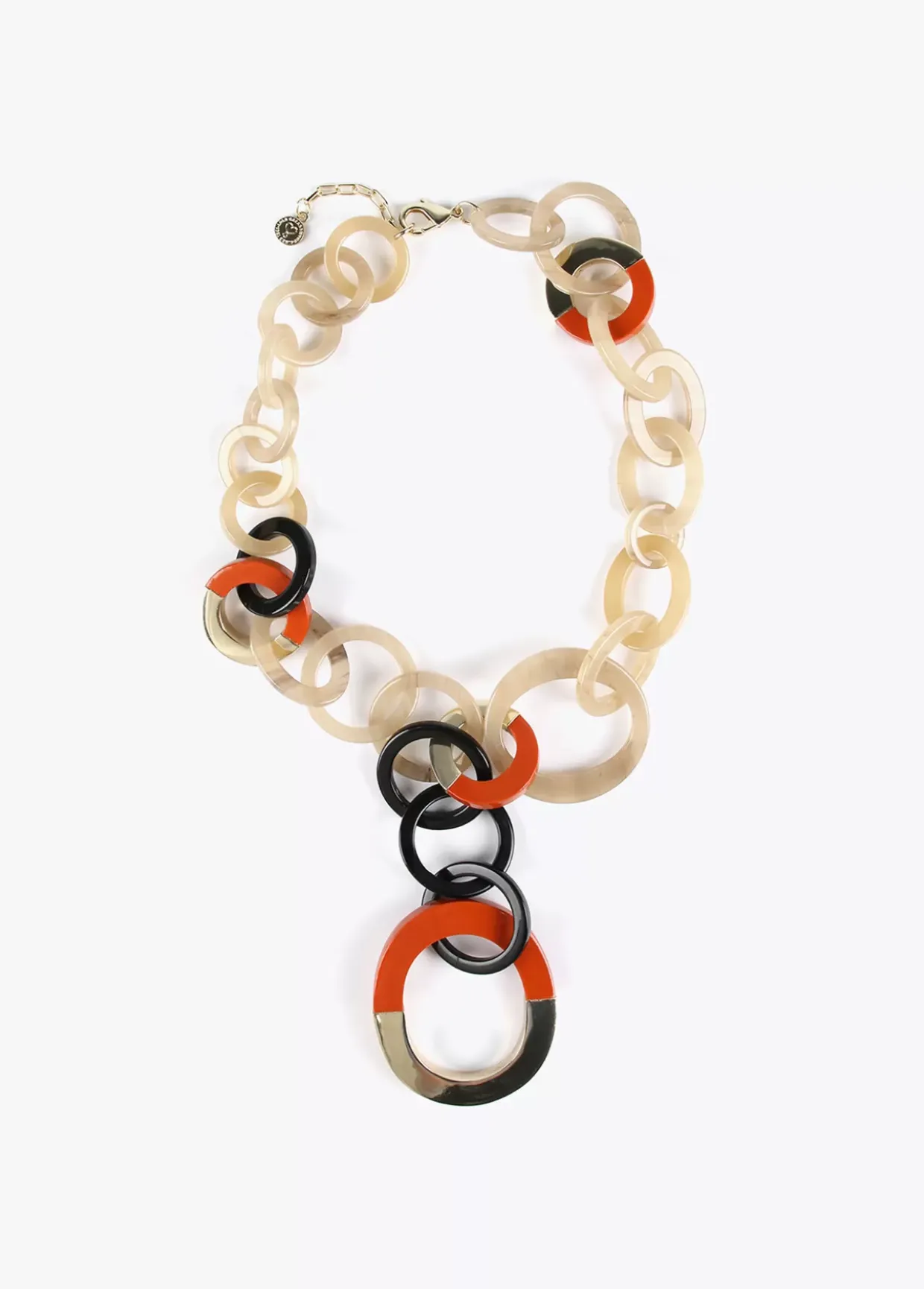 Collar de aros bicolor