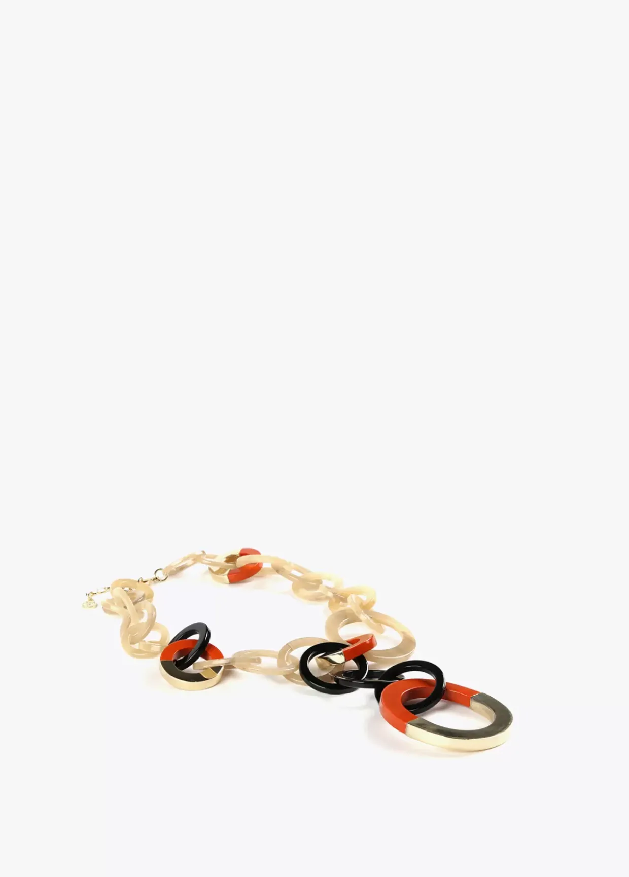 Collar de aros bicolor