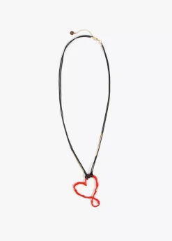 Collar largo corazón infinito