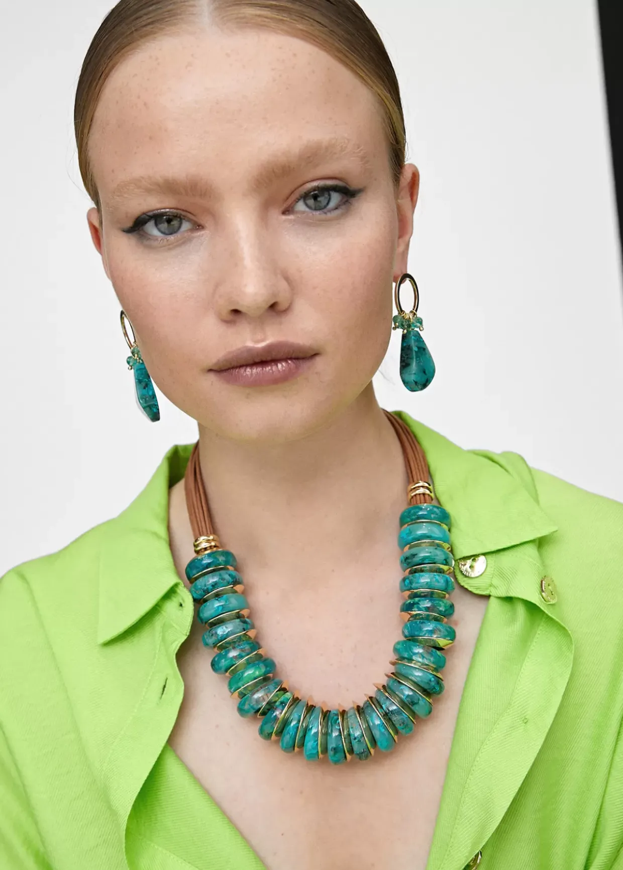 Collar multi piezas turquesa