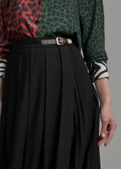 Falda midi plisada
