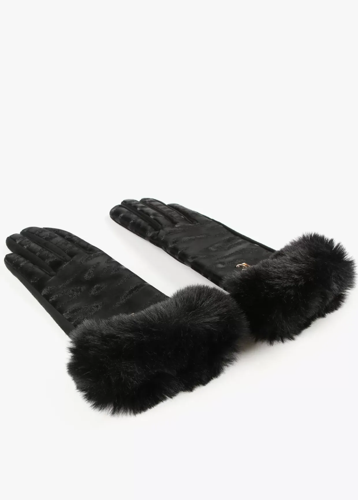 Guantes animal print negro