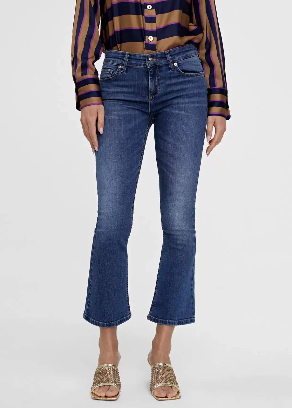 Jeans azul campana