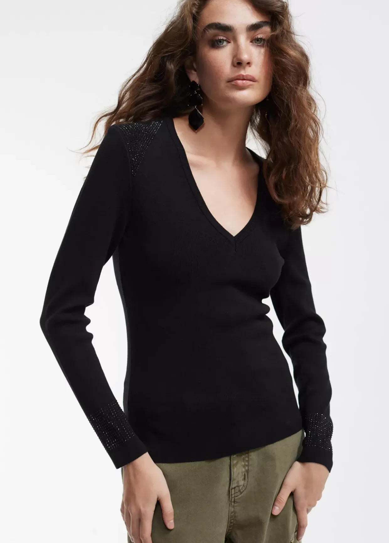 Jersey punto strass