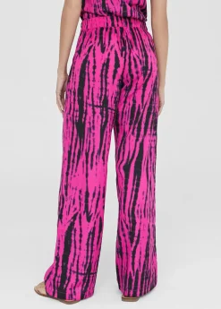 Pantalón ancho bicolor