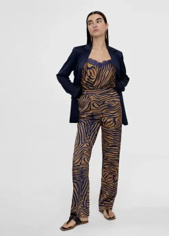 Pantalon recto estampado animal