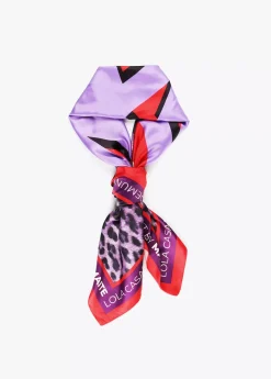 Pañuelo animal leopardo lilas