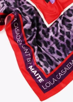 Pañuelo animal leopardo lilas