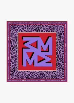 Pañuelo animal leopardo lilas