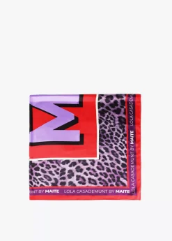 Pañuelo animal leopardo lilas