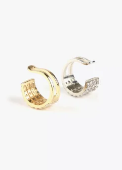 Pendiente piercing de cristales