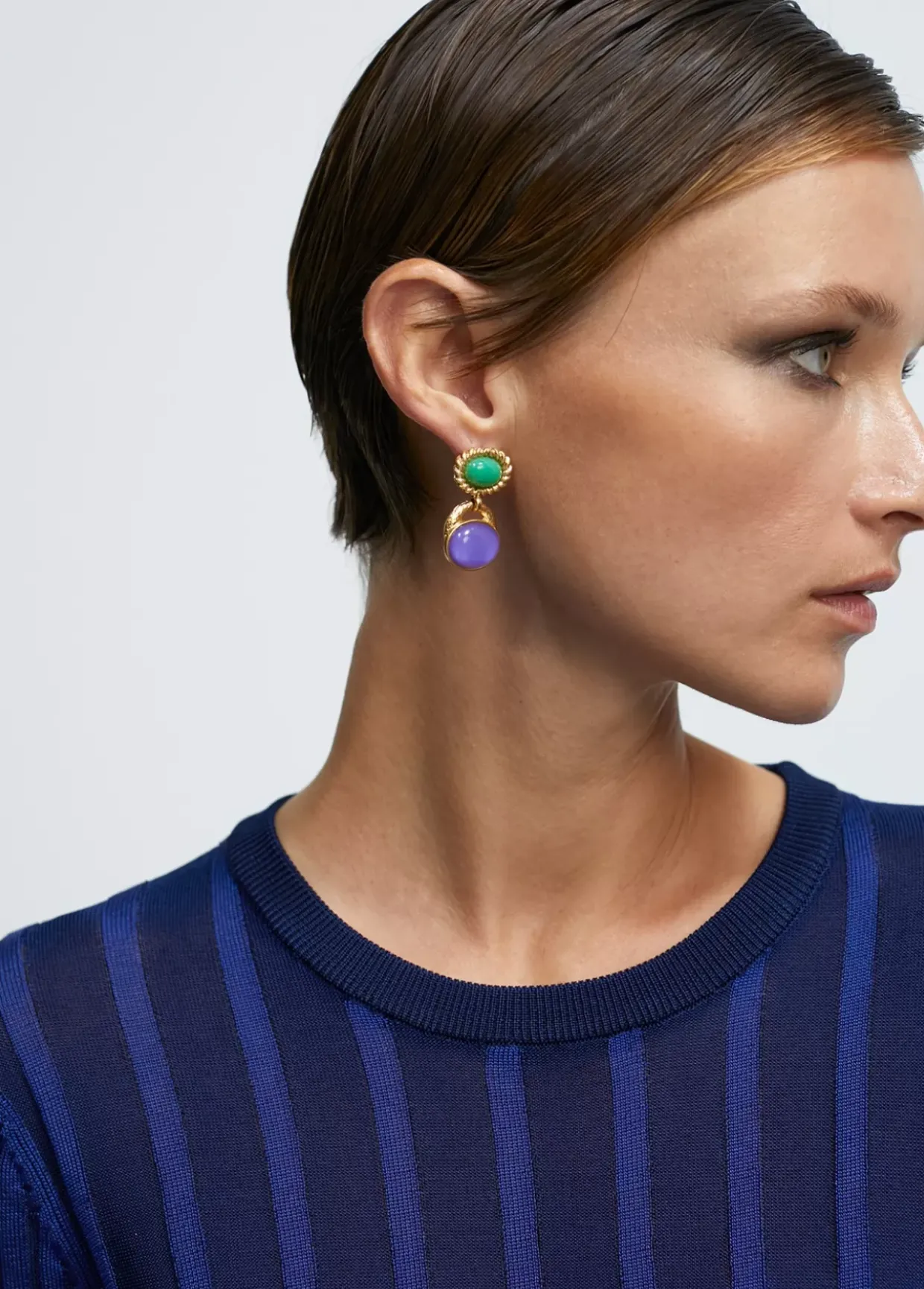 Pendientes bicolor
