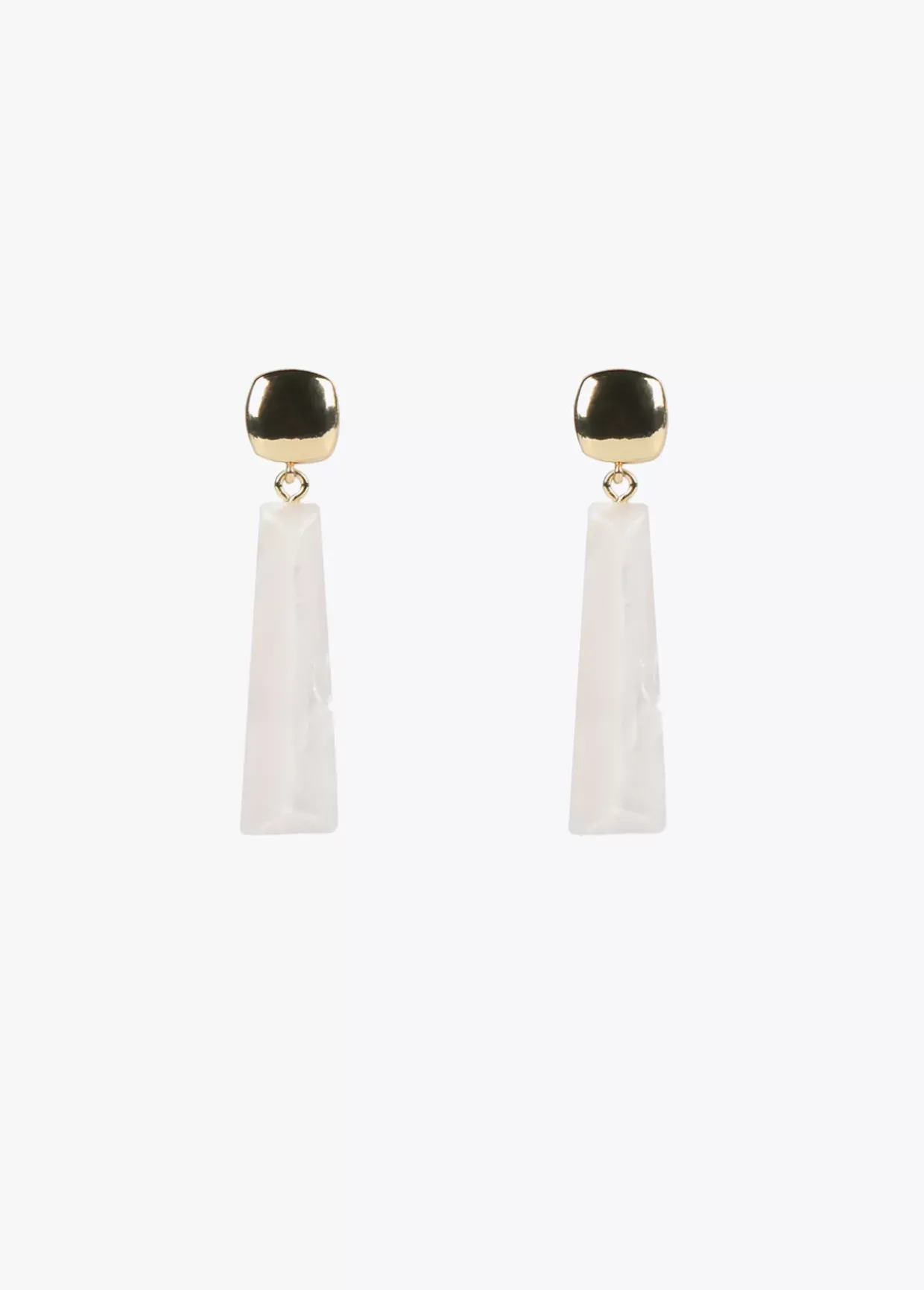 Pendientes blancos dos piezas
