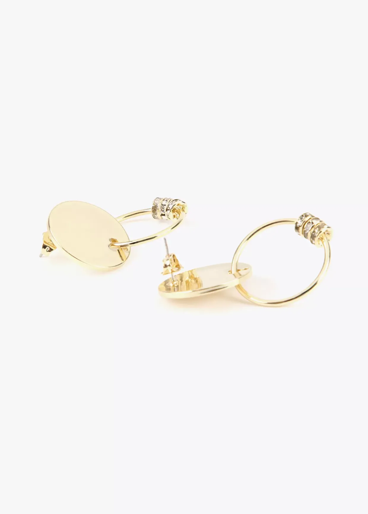 Pendientes botón y aro charms