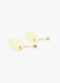 Pendientes botón y aro charms