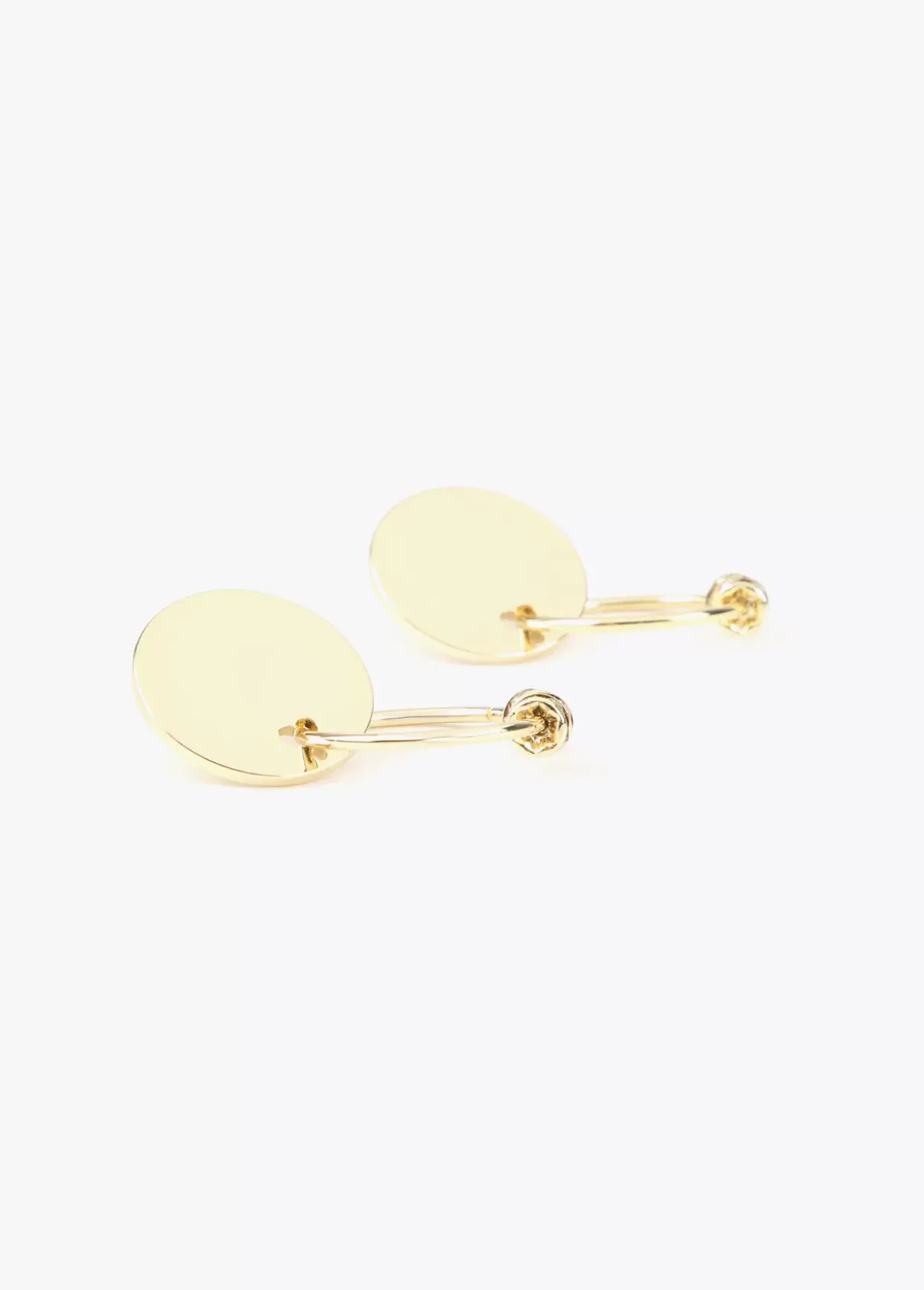 Pendientes botón y aro charms