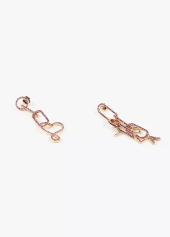 Pendientes colgantes y cristales