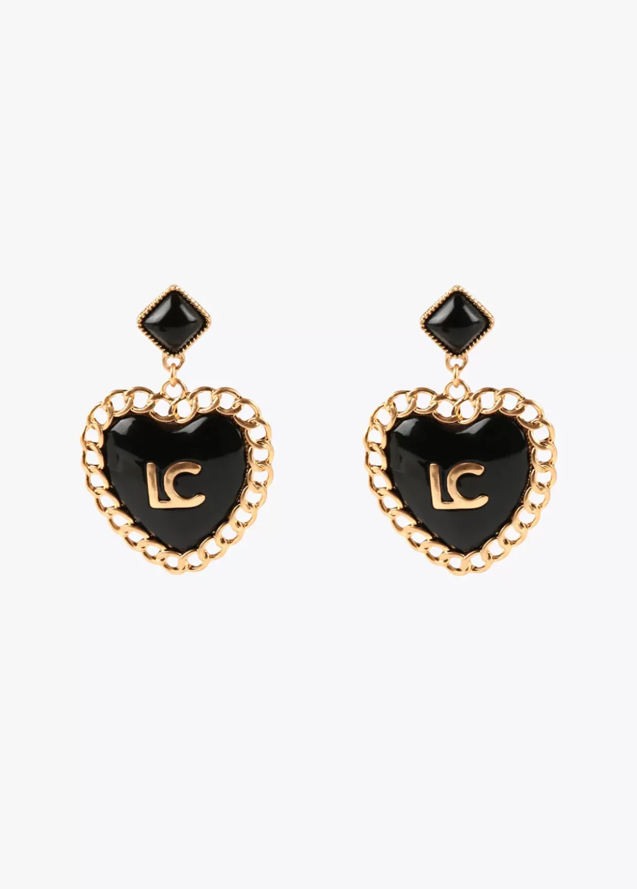 Pendientes corazón encadenado